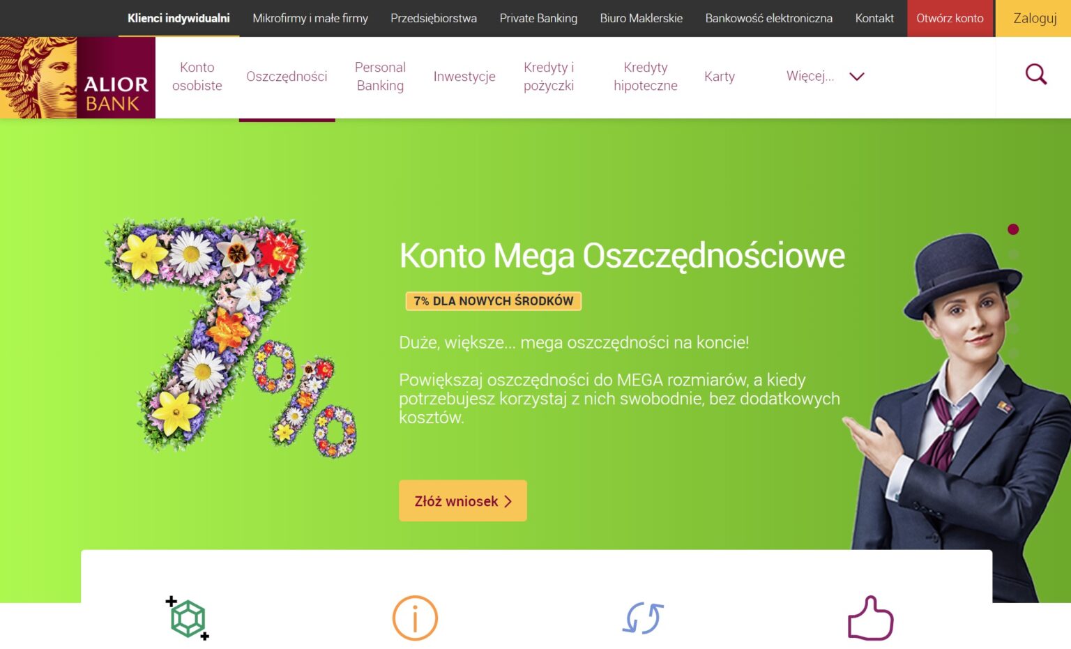 Konto Mega Oszczędnościowe Alior Banku - lepsze SEO wskazane